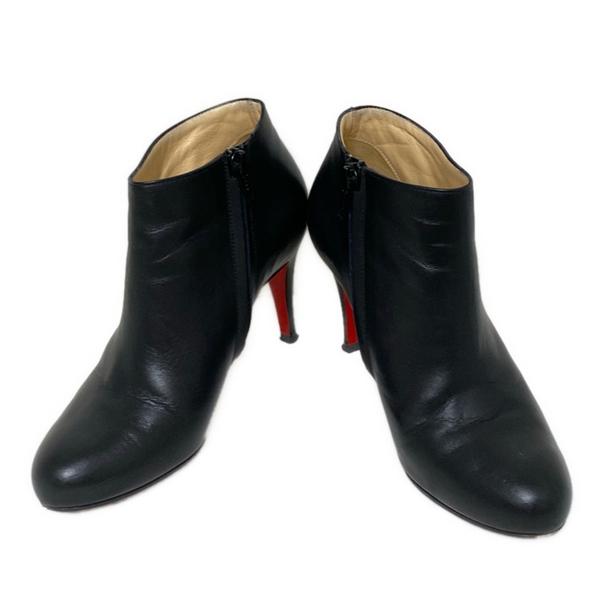 CHRISTIAN LOUBOUTIN クリスチャンルブタン ブーティ 36 レディース - 黒 アウトソール張替済 レザー