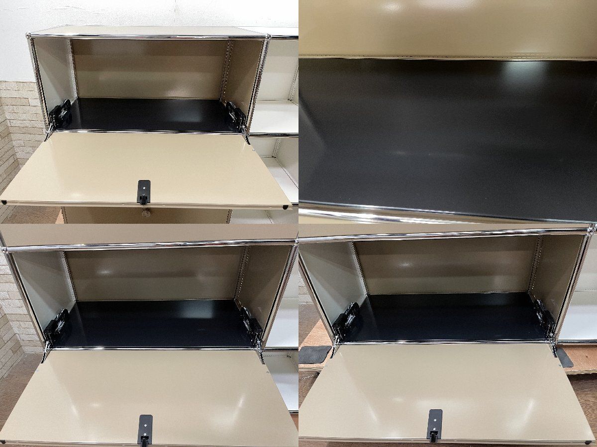USM Haller(ユーエスエムハラー)キャビネット 2列2段 ベージュ ○USM Haller ユーエスエムハラー 2列3段 キャビネット サイド