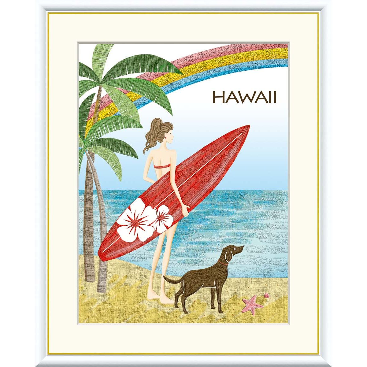 手描き作品 水森亜土 サイン キャンバスのみ 絵画 スクエア 人気作品