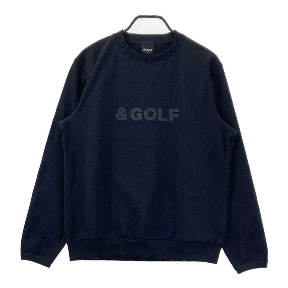 サイズ：L AND PER SE アンパスィ &GOLF 2023年モデル 長袖 スウェットトレーナー  ブラック系 [240101471143] ゴルフウェア メンズ ストスト サイズ：L AND PER SE アンパスィ &GOLF 2023年モデル 長袖 スウェット