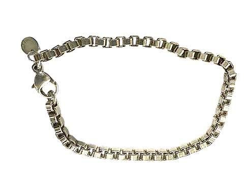【美品】18.8cmTiffanyティファニー ベネチアン ブレスレット 925 Tiffany&Co ティファニー ベネチアンブレスレット シルバー925