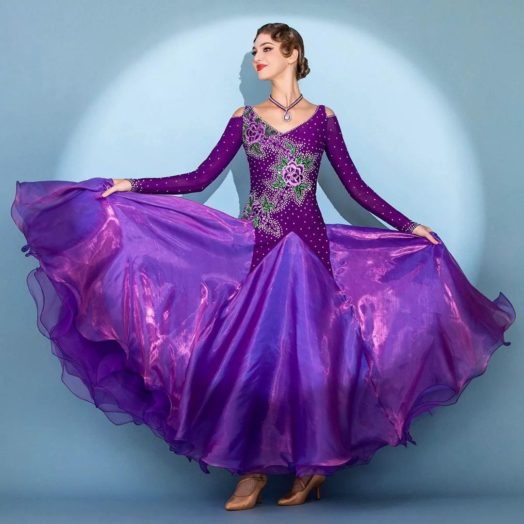 スタンダードドレス★競技会、デモ、発表会、ダンスパーティに！華やかデザイン スタンダードドレス☆競技会、デモ、発表会、ダンスパーティに！華やか