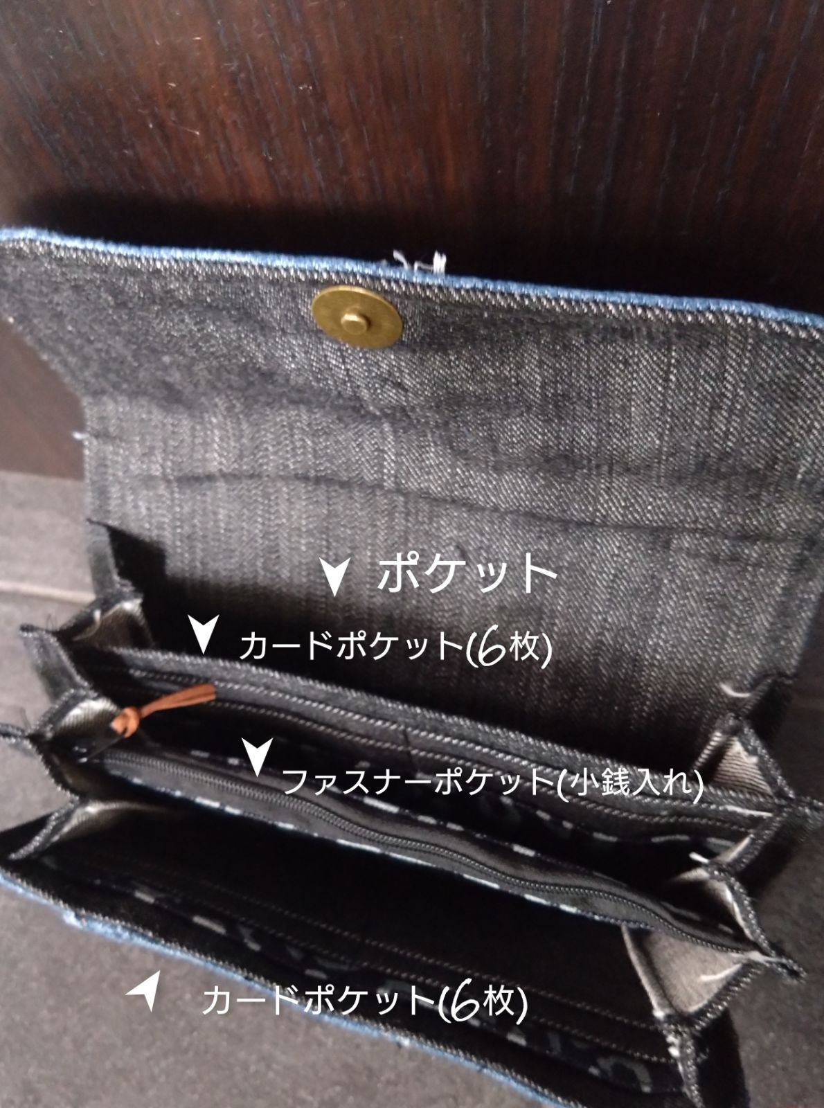 通帳も入る☺️紐付きやりくり財布