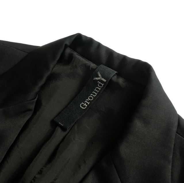 グラウンドワイ アシンメトリージャケット サイズ3 ヨウジヤマモト Ground Y 2024-25AW アシンメトリージャケット 2タイプ