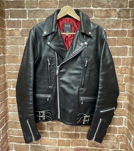 666 Leather Wear ダブル ライダースジャケット レザー