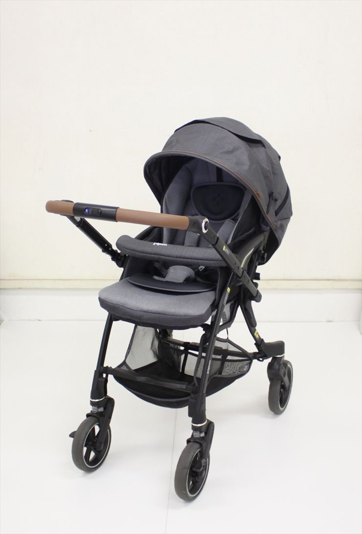 nautR NB0-R ノートアール ソールブラック ピジョン 両対面ベビーカー ハイシート62cm 生後1ヶ月~ クリーニング済み C2712525