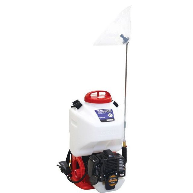 工進 高圧型背負い式エンジン動噴 タンク容量15L カバー付き泡除草噴口 ES-15PDX