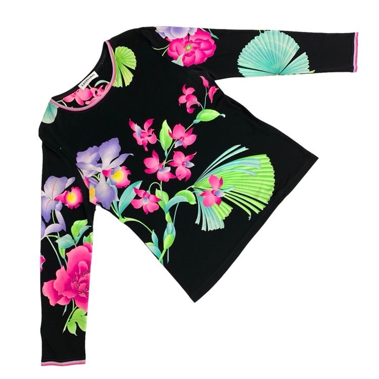 LEONARD PARIS レオナール インポートライン シルクプリントブラウス