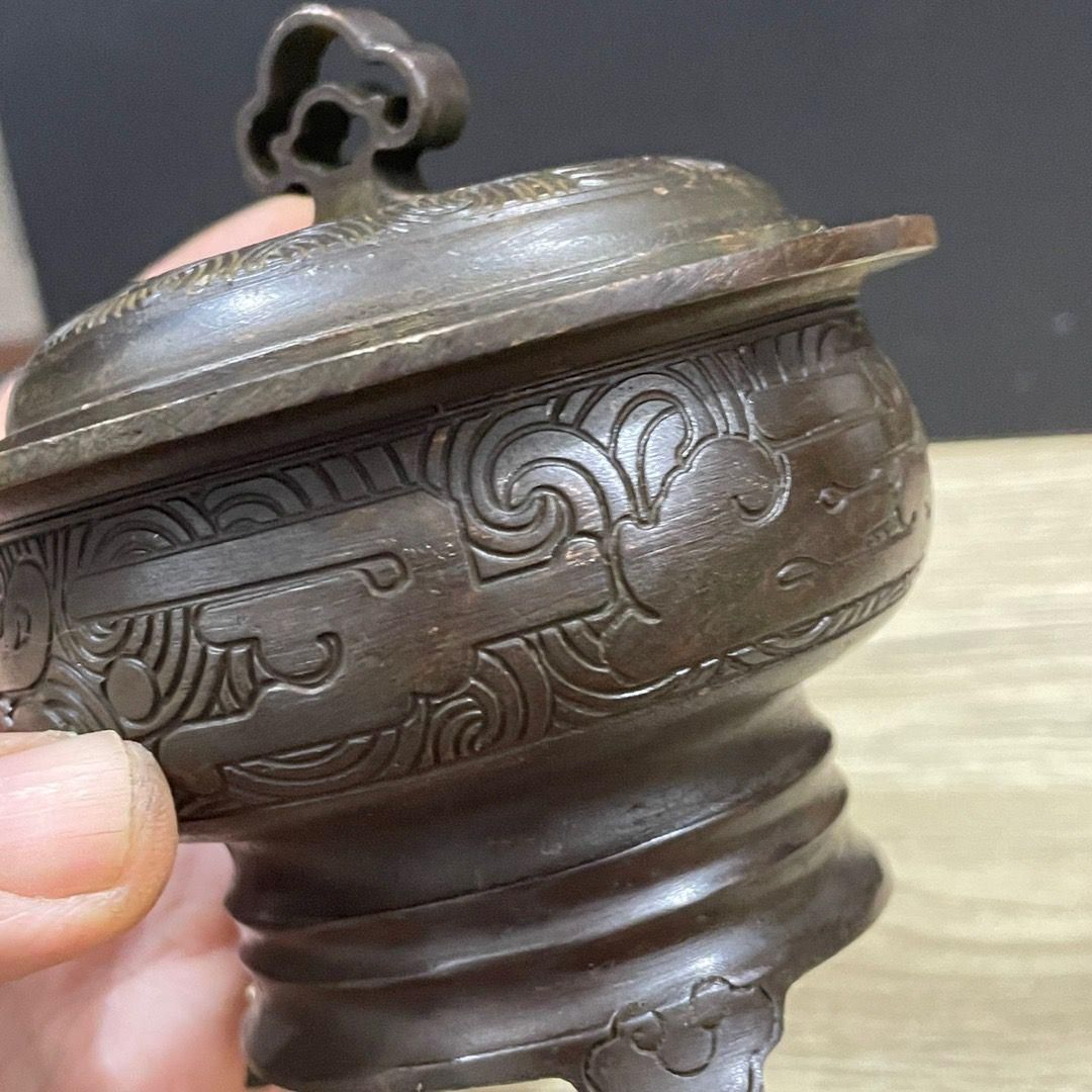 銅製 提梁暖手炉 香り炉 茶道香炉 香道具 装飾品 工芸品 置物 銅製 香炉 香道具 茶道具 装飾品 工芸品 置物 銅製 提梁暖手炉 香り炉