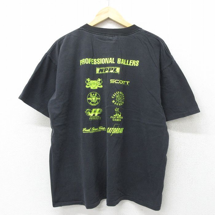 XL/古着 オニータ ONEITA 半袖 ビンテージ Tシャツ メンズ 90s SWARM 企業広告 大きいサイズ クルーネック 黒 ブラック 24jun26 中古