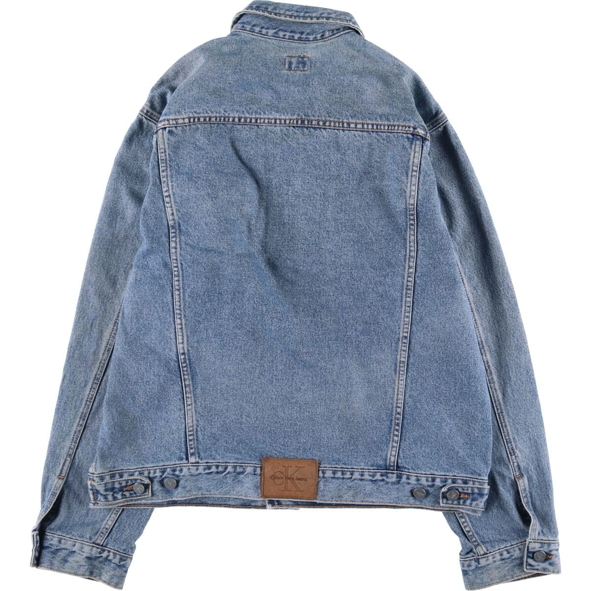 美品90s  デニムボアジャケット 古着 カルバンクライン 古着 90年代～ カルバンクライン Calvin klein JEANS ブラック