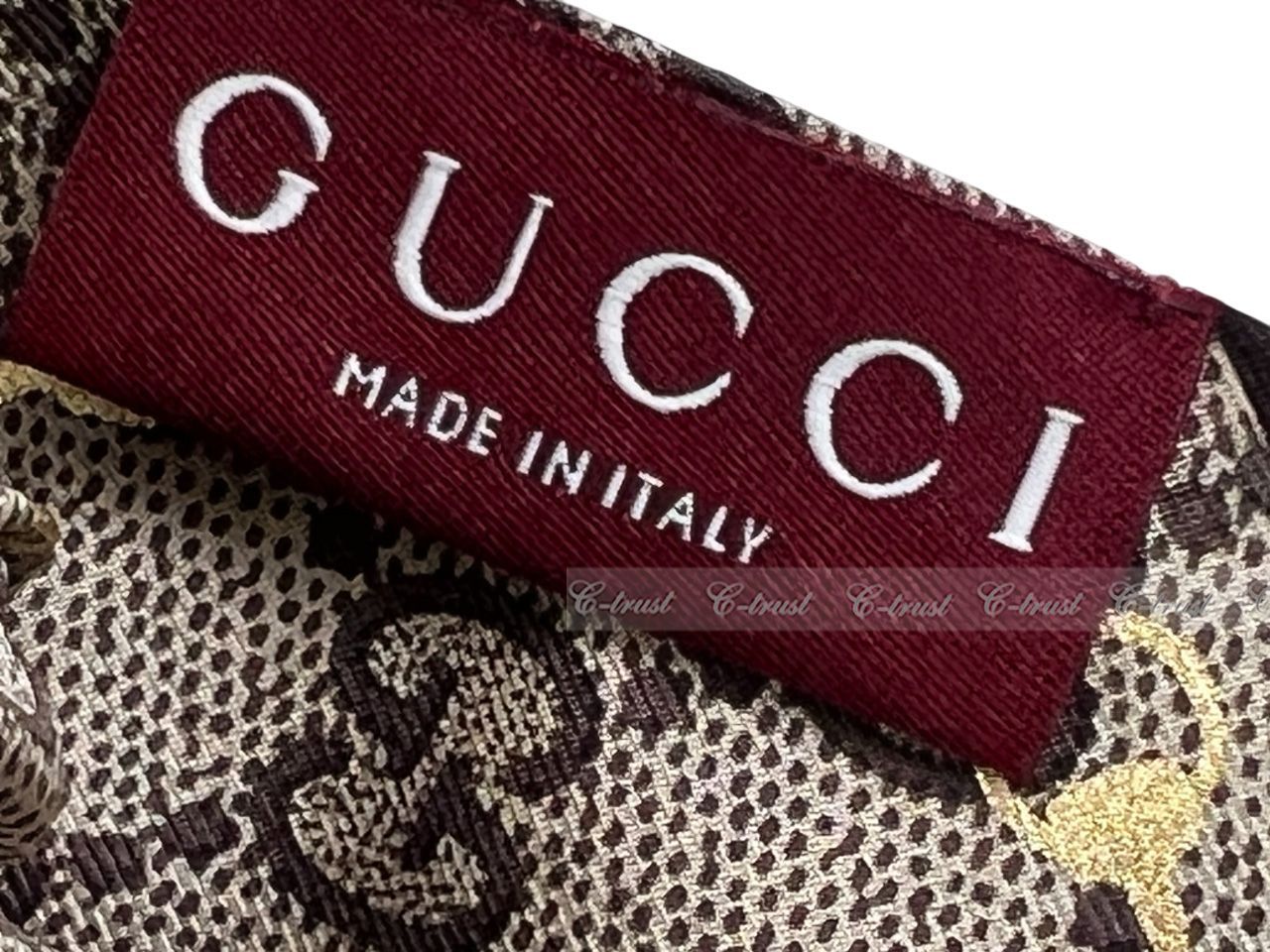 GUCCI グッチ ヘア シュシュ リボン レディース セット シルク スプリーム GG ロゴ イタリア製 2276 ブラウン L828 DECORATOM_COM_BR