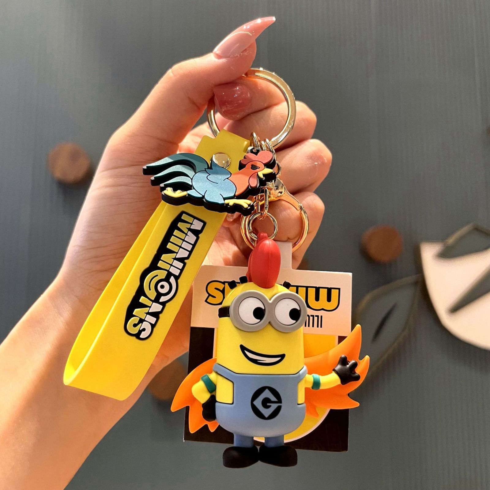 キーホルダー ミニオンかわいい ぬいぐるみ minionsキーホルダー 12干支動物 酉鳥