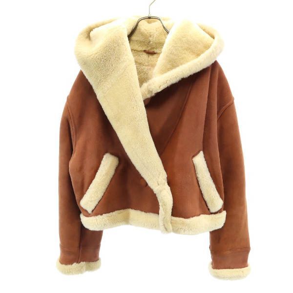 スウェードジャケット F ブラウン Shearling 裏ファー レディース