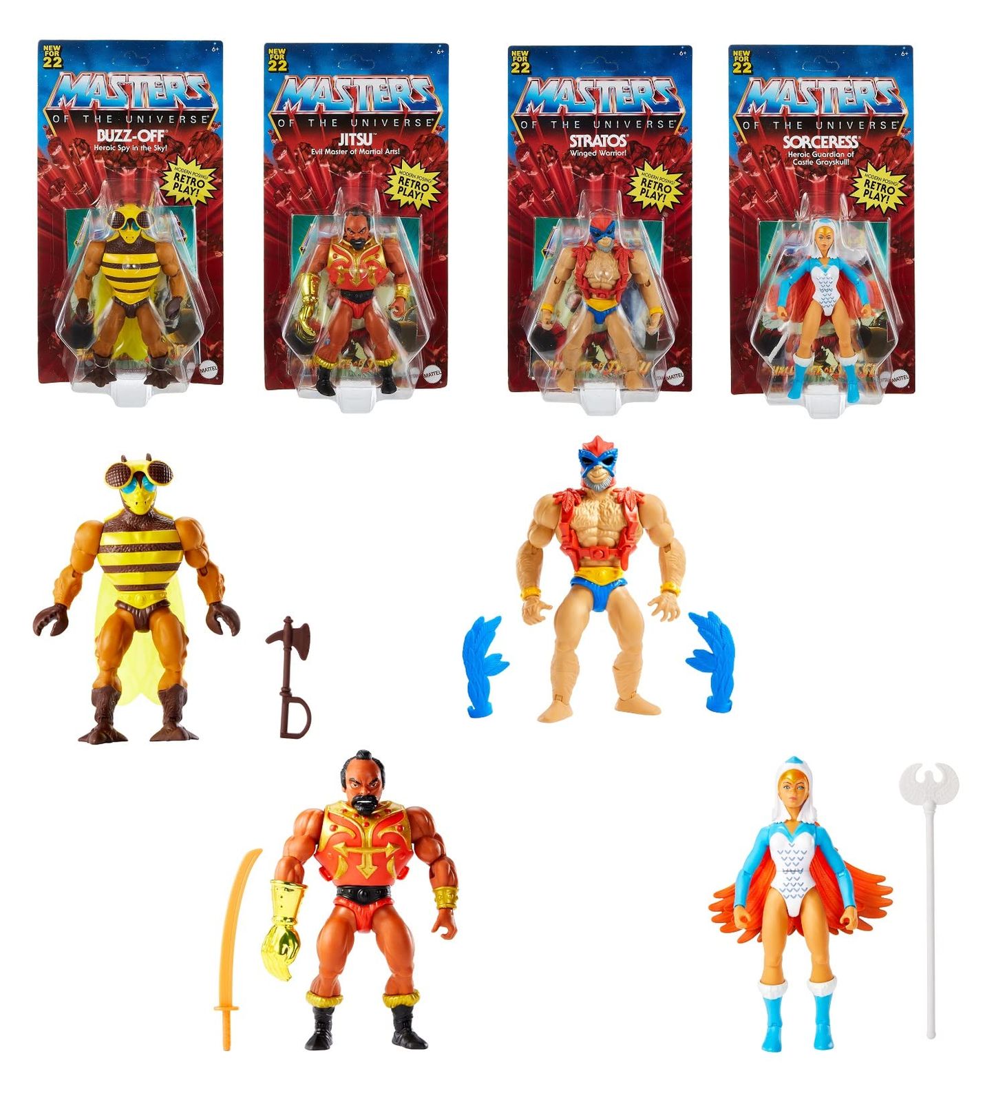 マスターズ オブ ユニバース(MASTERS OF THE UNIVERS) オリジンズ フィギュア Lアソート 【4体セット BOX販売】 【6才~】 987L-GNN84 