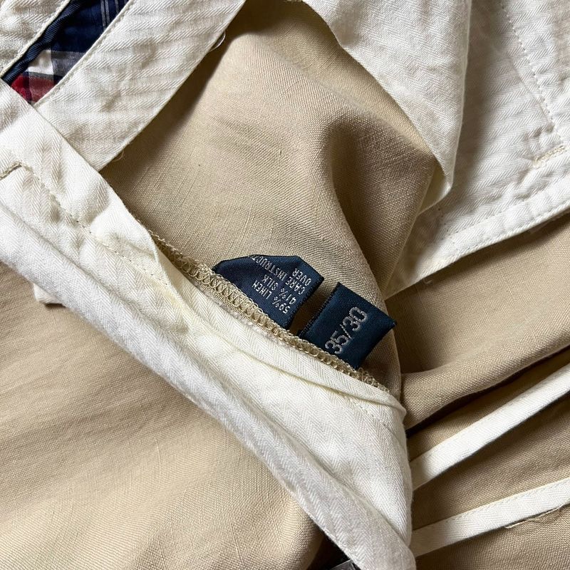 希少】90s ラルフローレン シルクリネン スラックスパンツ w30