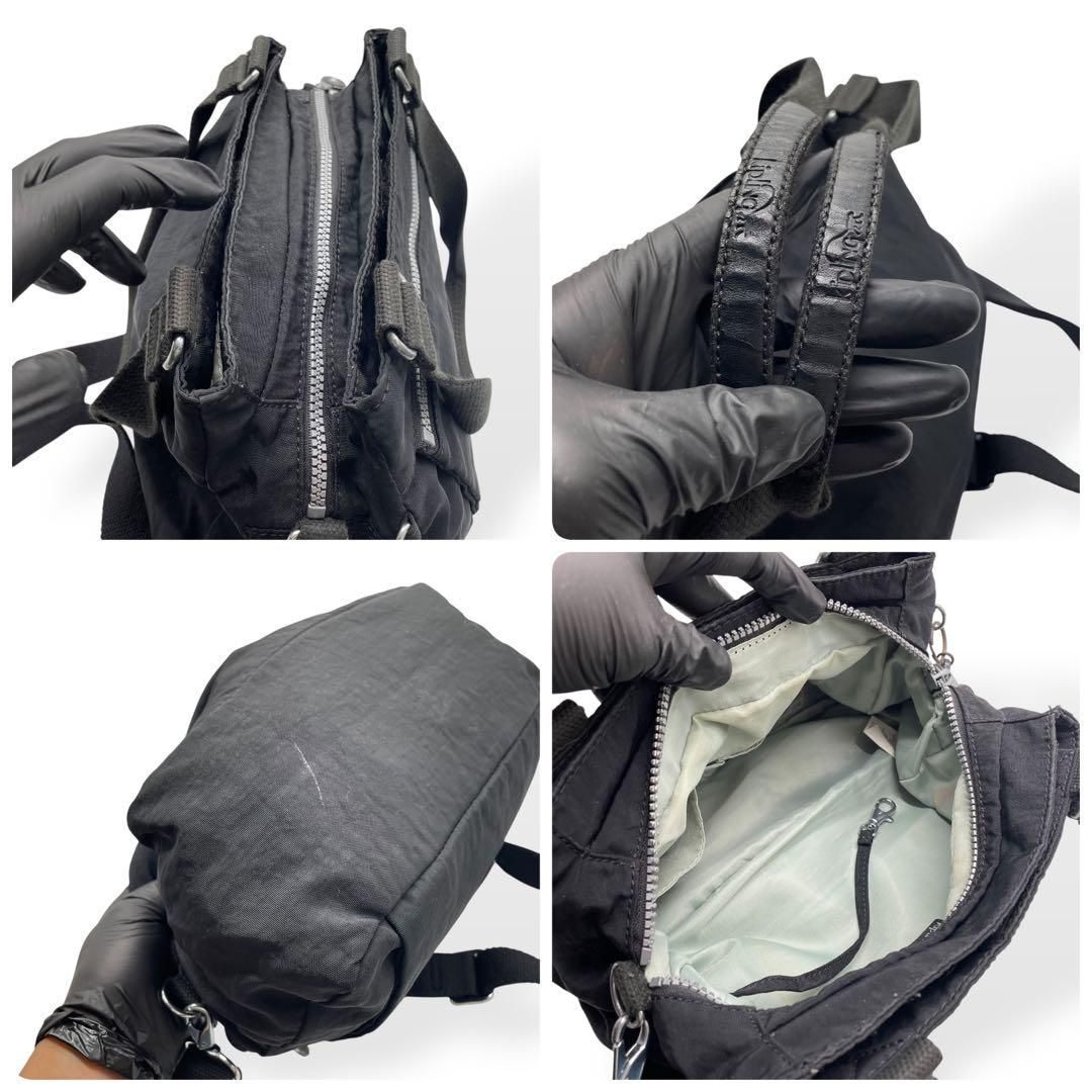Kipling ナイロン 2WAYショルダーバッグ ブラック 美品 美品 Kipling キプリング 2way ショルダーバッグ ブラック