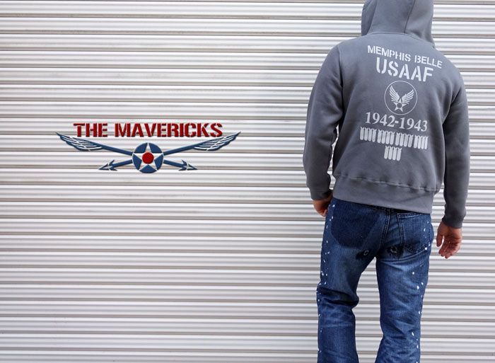 THE MAVERICKS ブランド ミリタリー メンズ ジップアップ スウェット