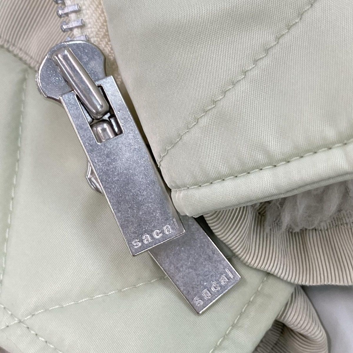 美品✨サカイ ウール×ナイロン ブルゾン 3 Lサイズ グレー サカイ ブルゾン サイズ3 L レディース美品 Faux Shearling x Nylon