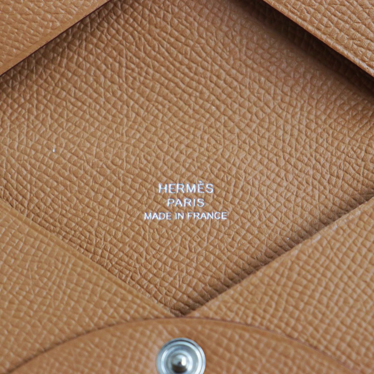 未使用品○HERMES エルメス カルヴィ ヴォーエプソン レザーコイン  