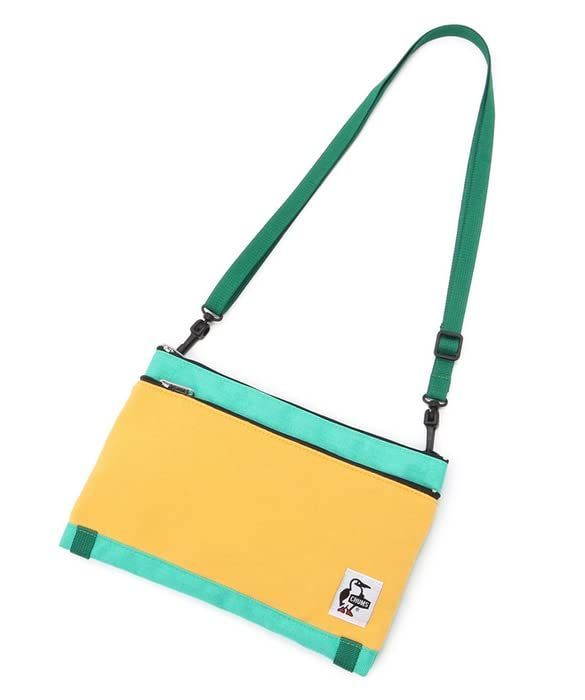 Yolk Yellow x Aqua Green チャムス Bag Two Necked Shoulder Sweat