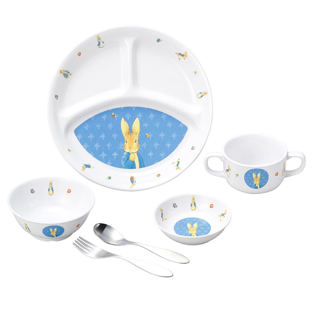 OGISO おぎそ ピーターラビット クラシック 強化磁器食器4点-スプーンフォークセット 食洗機 レンジ対応