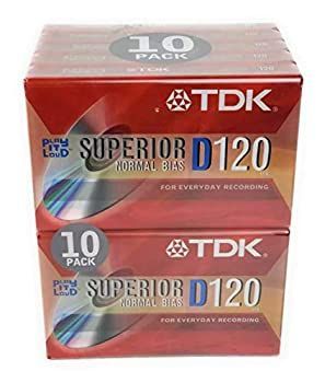 TDK D120 Dynamic Audio Cassette Tapes - 10 Pack