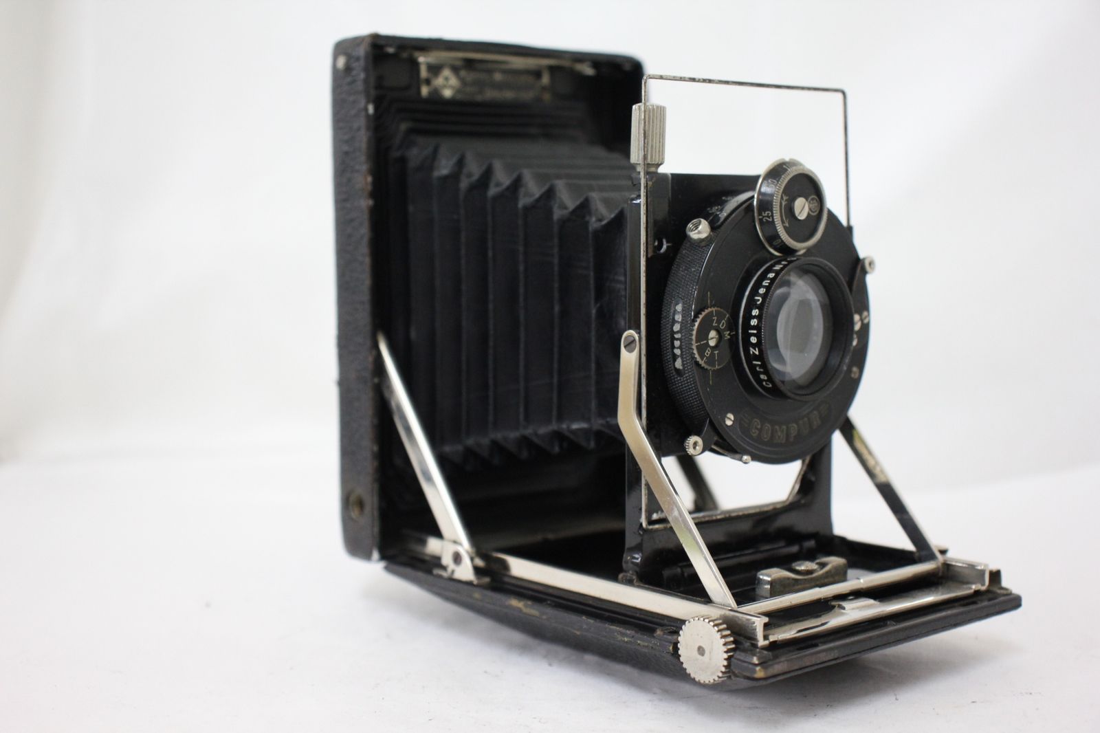 返品保証 Kamera Werkstatten Dresden A21 Carl Zeiss Jena Tessar 12cm F4.5 蛇腹カメラ e997