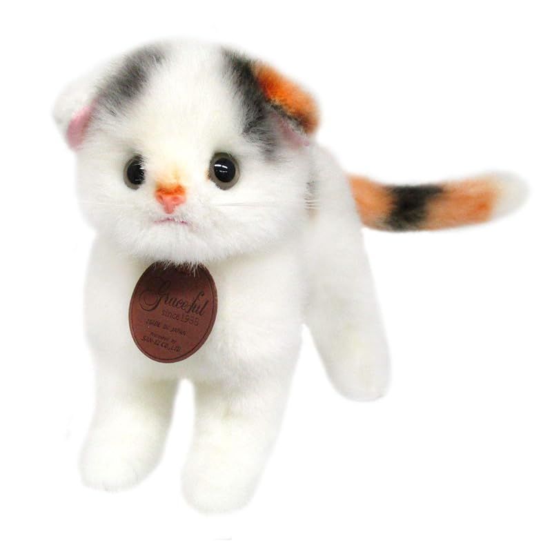 グレイスフル ネコ スコティッシュ ミケ 立ち ぬいぐるみ 全長27cm 1