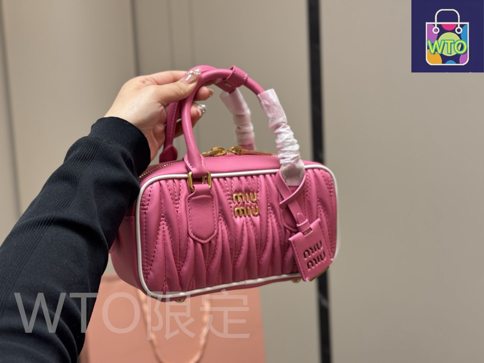 MIU MIU - ｻﾏｰｾｰﾙ開催中❗️プロフ確認❗️miumiu ボーリングバッグ  ダークブラウン ブラック レザー ボー バッグ | Miu Miu
