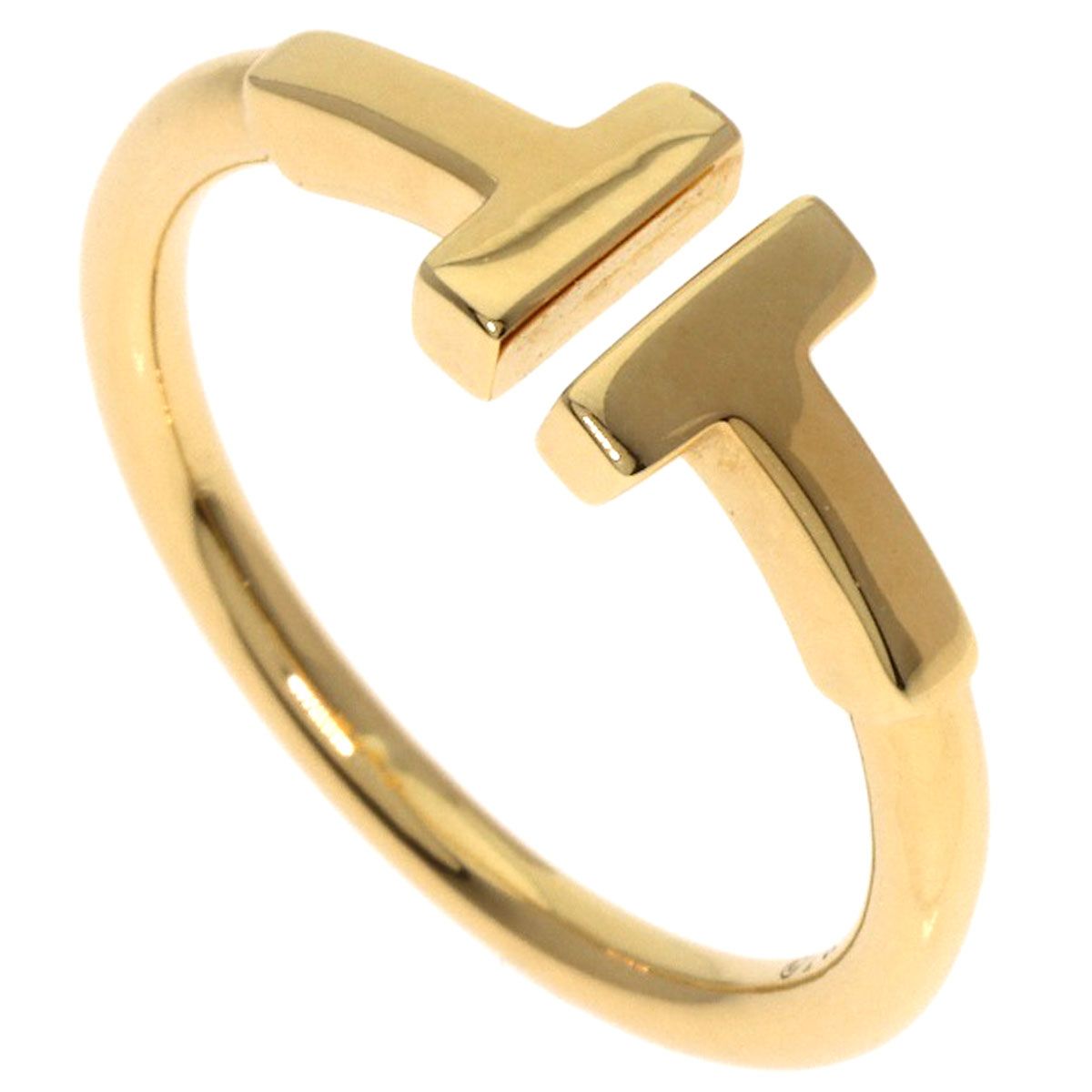 TIFFANY-Co. ティファニー Tワイヤー リング 指輪 K18YG レディース