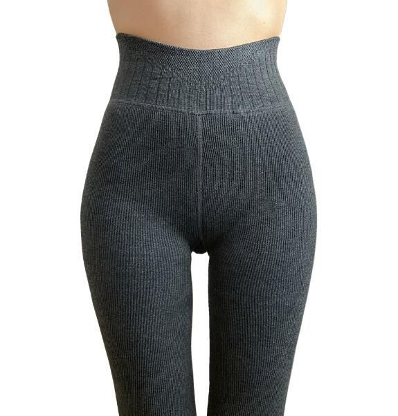 ウールのレギンスの女は秋と冬にカシミヤを足して厚くする 秋と冬のウールを加えて厚くやせて高い腰を見せます螺紋の羊の脂