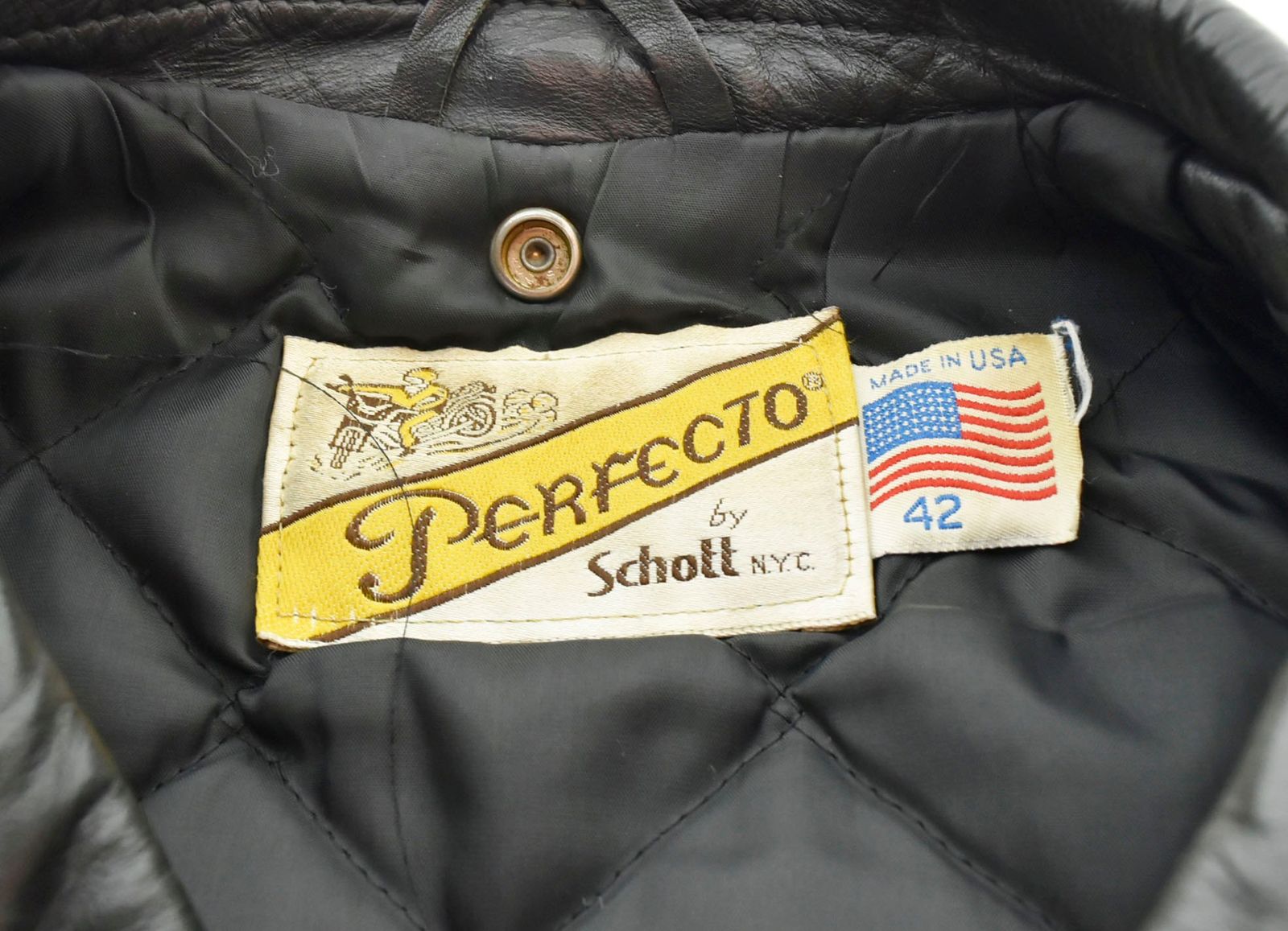ショット SCHOTT 80s 後期 USA ダブルライダースジャケット 黒 618 42 