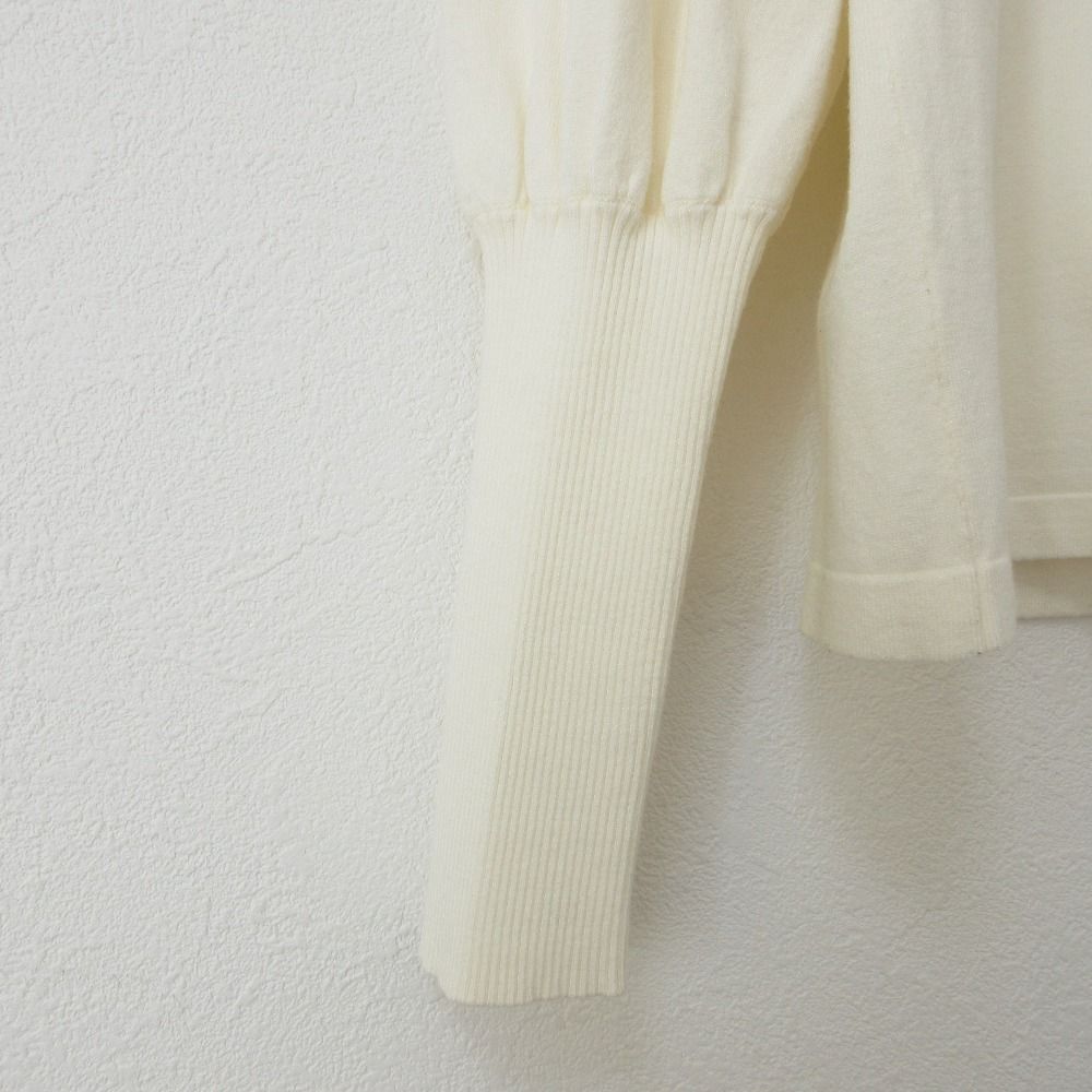 美品 BLUE LABEL CRESTBRIDGE ブルーレーベルクレストブリッジ ウォームレーヨンストレッチニットトップス カットソー 38 ホワイト レディース 古着 中古 美品 BLUE LABEL CRESTBRIDGE ブルーレーベルクレストブリッジ