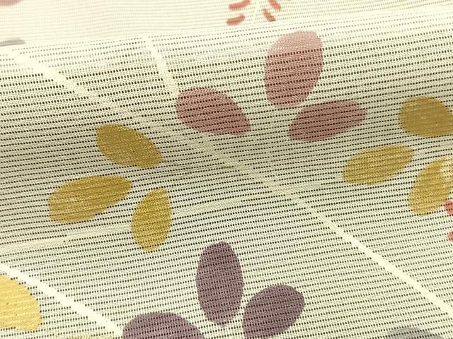 平和屋着物▽訪問着 無双 紗袷 紗×絽 萩文 正絹 逸品 AAAW7851fy