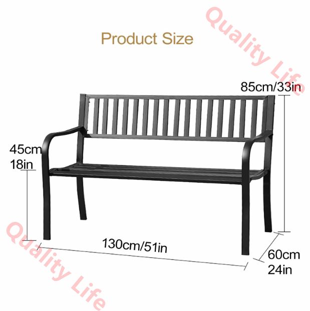 2人用耐候ガーデンベンチ