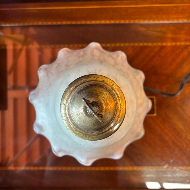 アンティーク ガラスシェード 照明 27cm スタンドランプ テーブル