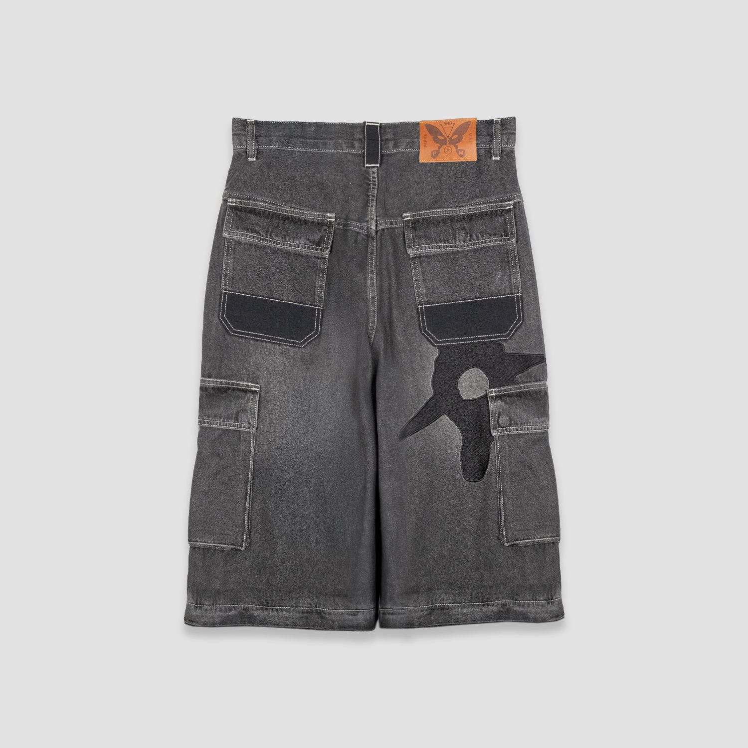 P.A.M. / PERKS AND MINI 25AW RATCHET WIDE LEG JEANS (BLACK WASH