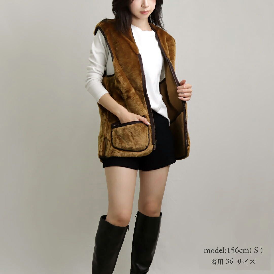 バブアー BARBOUR メンズ レディース ウォームパイル ベスト インナー フェイクファー WARM PILE ZIP LINER リバーシブル MLI 0004 BR 31 BROWN
