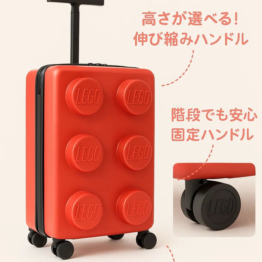 LEGOデザイン キャリーケース TSAロック リュックもset
