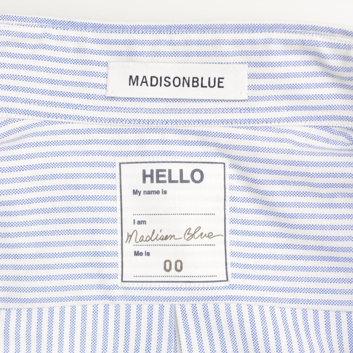 MADISONBLUE】MB241-5003 MADAME LONG SHIRT OX STRIPE長袖シャツ 