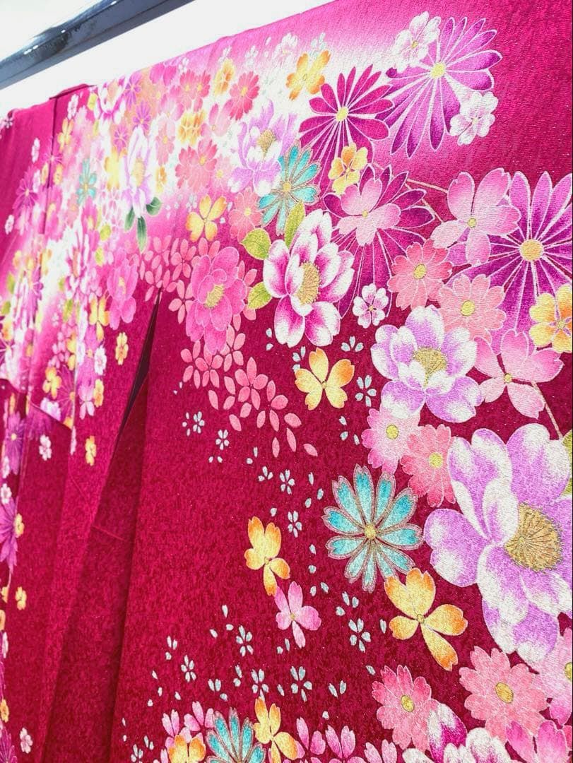 振袖 豪華 銀通し 刺繍 銀彩 身丈161cm 撥水加工済