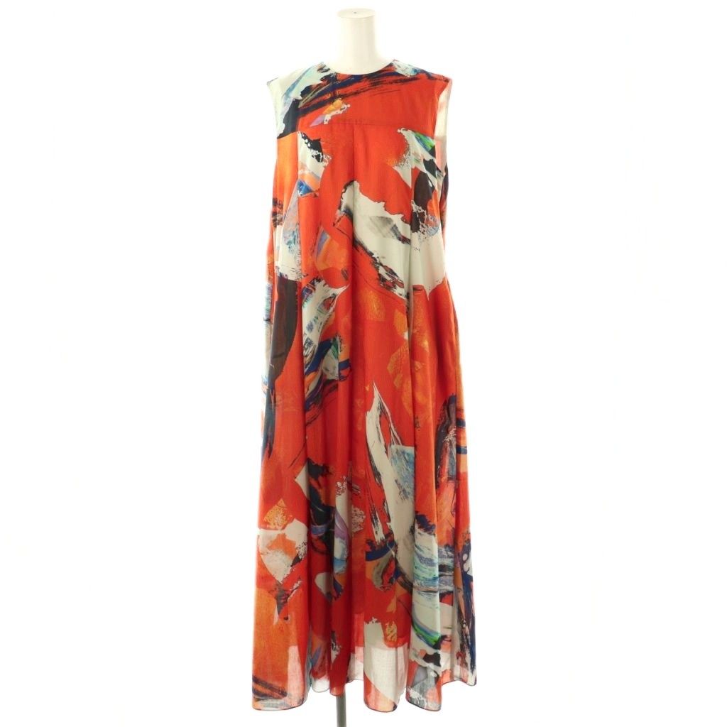 新品　STUMBLY(スタンブリー) 　ノースリーブロングワンピース ドット柄 スタンブリー STUMBLY 23SS 総柄 ノースリーブ ワンピース