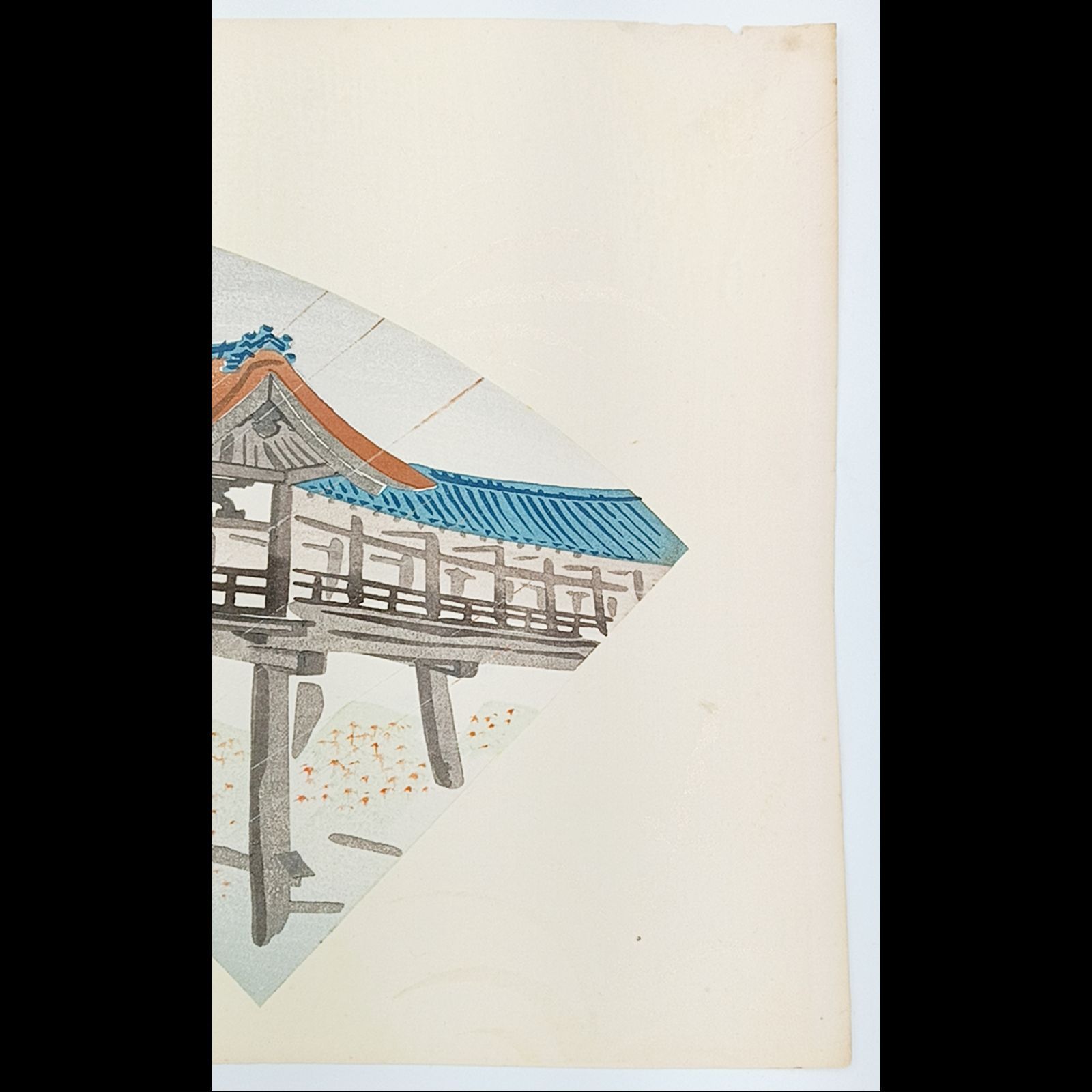 真作【レア・古版画】徳力 富吉郎「通天橋紅葉」☆送料無料☆ 真作【レア・古版画】徳力 富吉郎「通天橋紅葉」☆送料無料