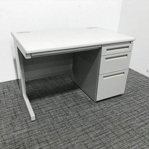 片袖デスク FEED Sタイプ オフィスデスク W1100 内田洋行 ウチダ ペールグレイ