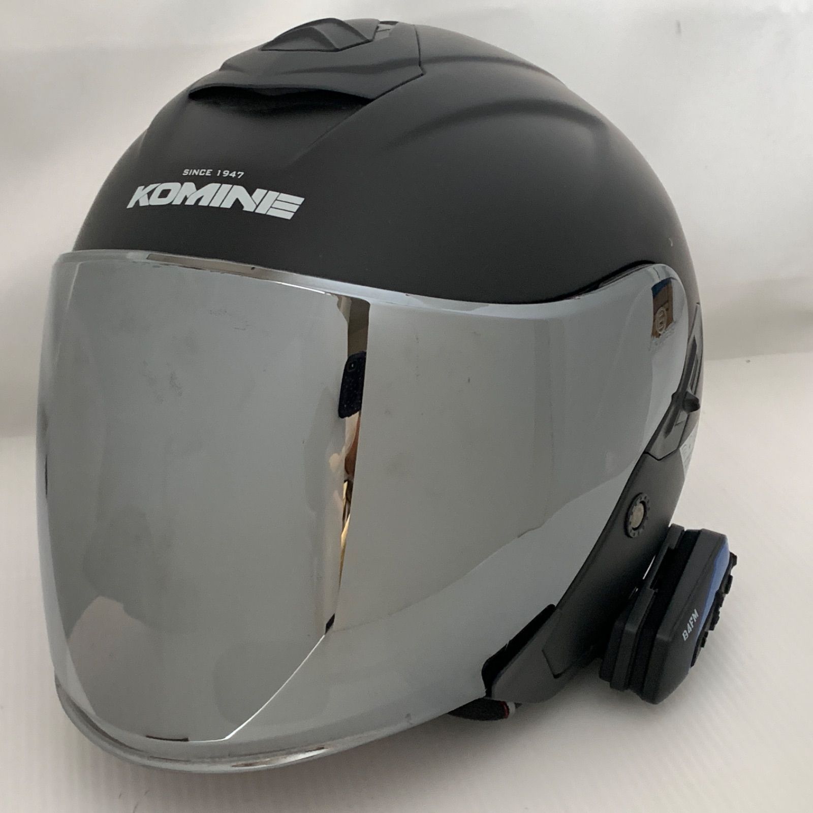 使用感少なめ| コミネ ヘルメット インカム付き Mサイズ シールドにキズ有 M71024-4