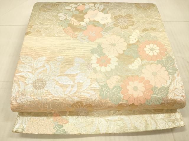 ♦︎きもの結♦︎六通柄袋帯 唐織 正倉院更紗花文 金糸 正絹 美品