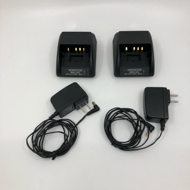 【未使用品】ケンウッド 無線機用充電器 KSC-47L アダプター付2台セット 未使用品】ケンウッド 無線機用充電器 KSC-47L アダプター付2台