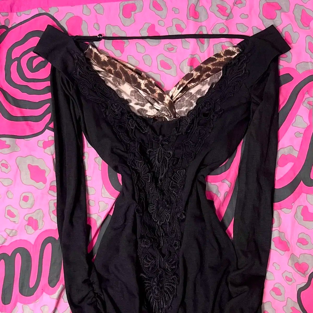 MA RS MAZ マズ レオパード バックレス クロスチェーン シャーリング ワンピース 109 姉ギャル y2k