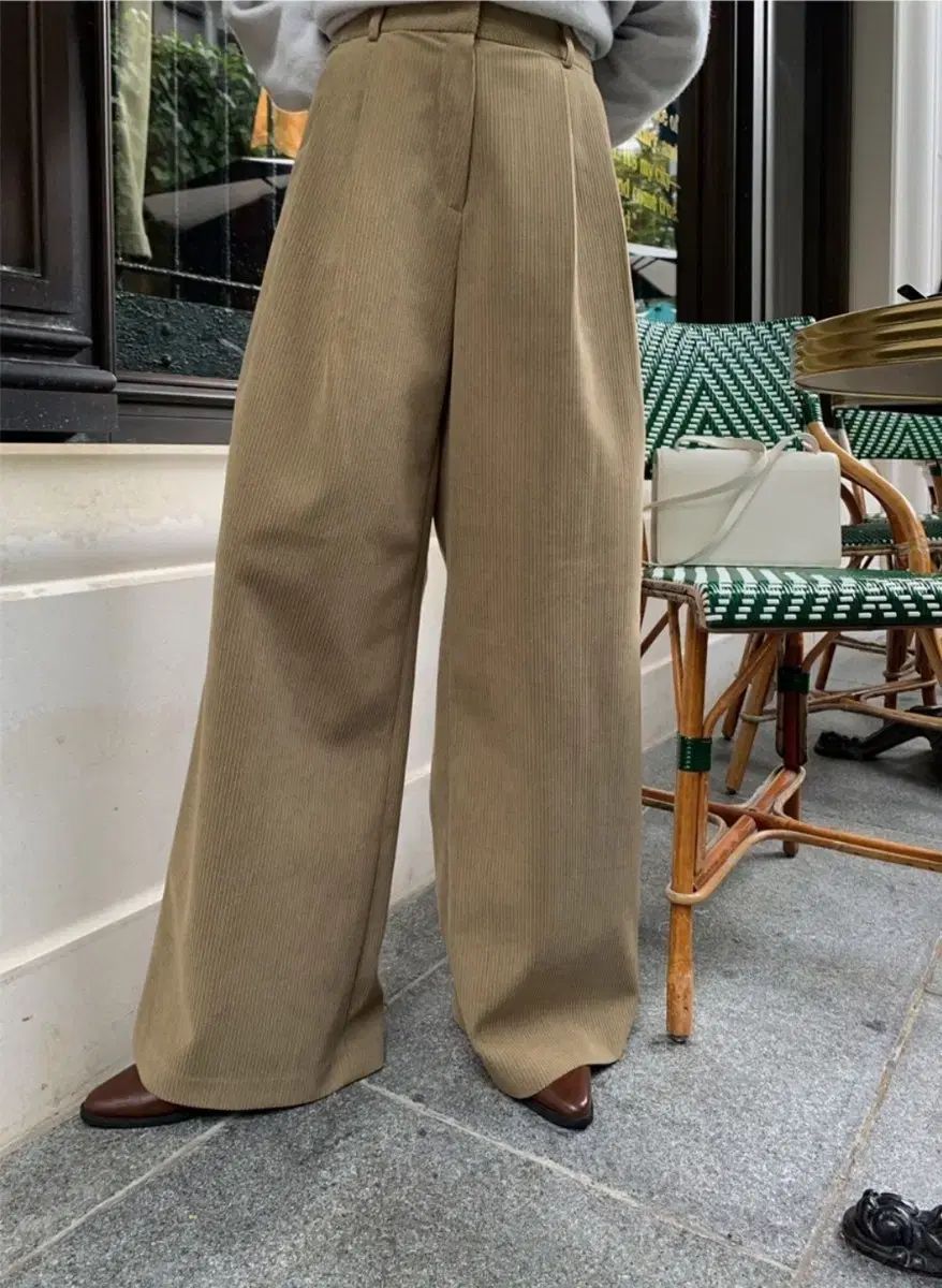 ユアメモ ヘレ ベージュ コーデュロイ ズボン S